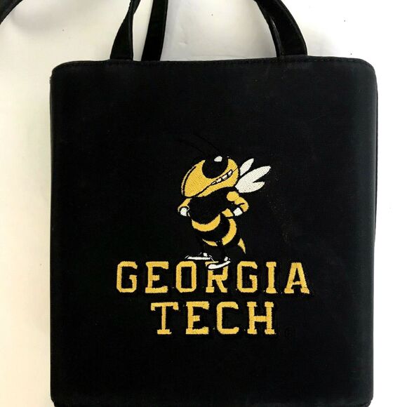 SANDOL Georgia Tech Handbag Black Gold College Fan Purse Tote Sports Alumni - Picture 1 of 5